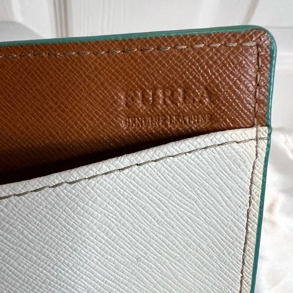 FURLA AUTHENTIC LONG BLUE ZIP AROUND WALLET - Picture 14 of 14